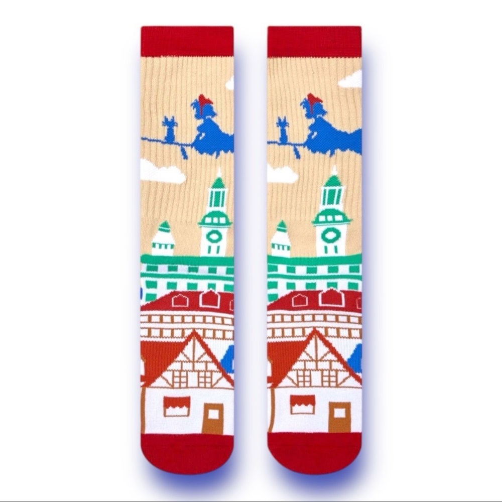 Studio Ghibli Kiki's Delivery Service Scenic Silhouette Crew Socks